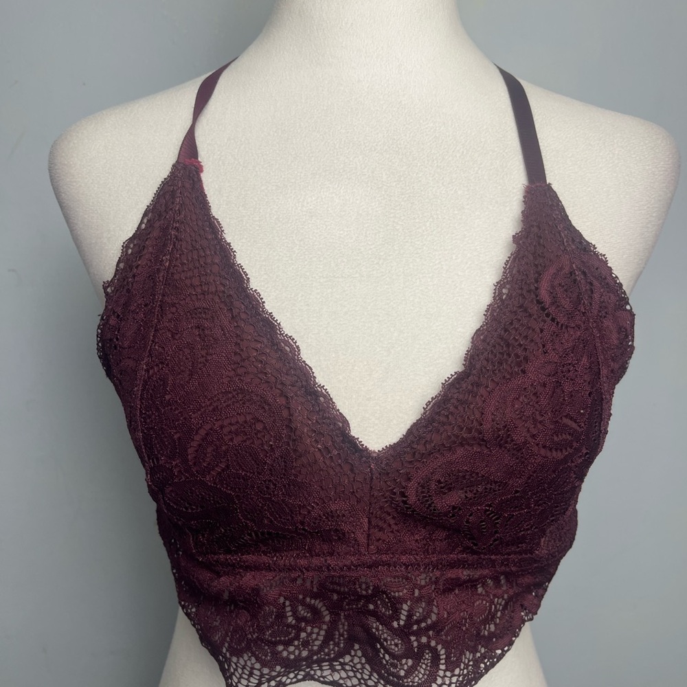Lucky Brand Deep Purple Lace Bralette Size XL